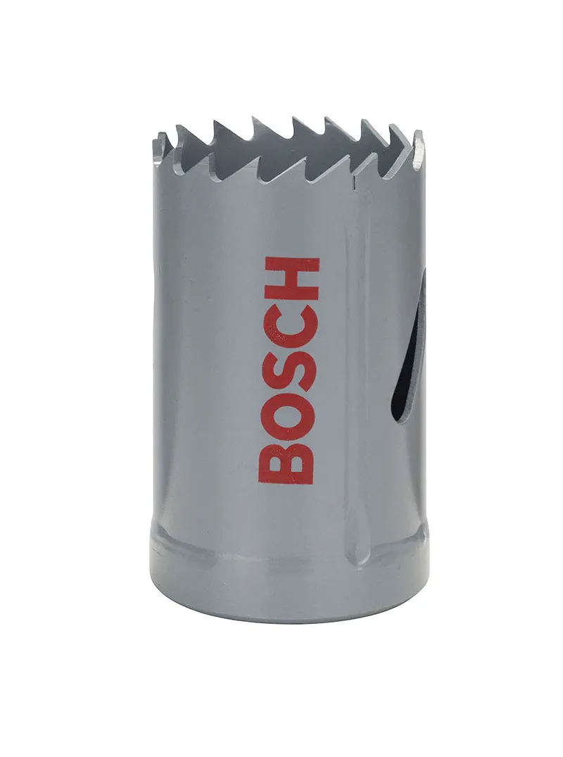 Sierra copa bimetal HSS 8% cobalto 1.3/8" (35 mm) BOSCH sierra copa bimetal BOSCH HSS con 8 por ciento de cobalto de 35 mm para perforación en metal madera y plástico