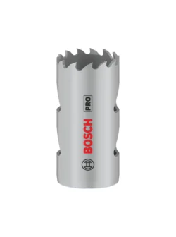 sierra copa bimetal BOSCH HSS con 8 por ciento de cobalto de 25 mm para perforación en metal madera y plástico