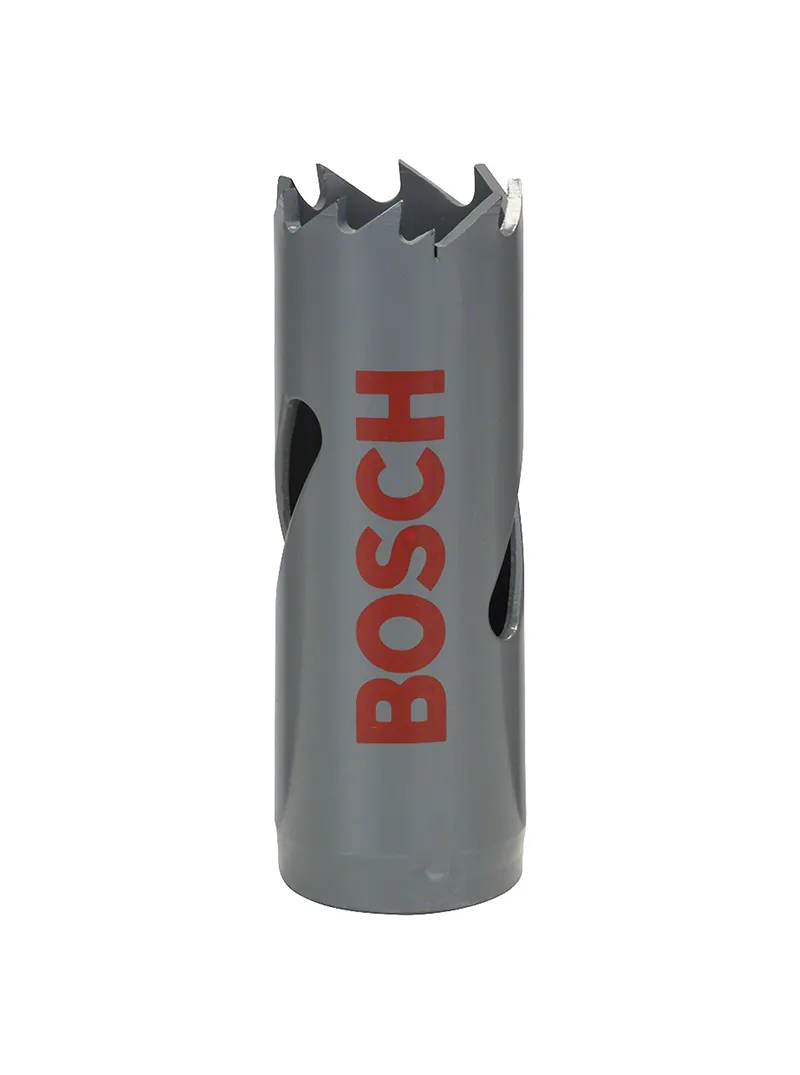 Sierra copa bimetal HSS 8% cobalto 3/4" (19 mm) BOSCH sierra copa bimetal BOSCH HSS con 8 por ciento de cobalto de 19 mm para perforación en metal madera y plástico