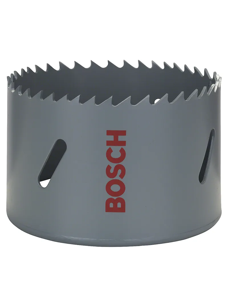 Sierra copa bimetal HSS 8% cobalto 3" BOSCH sierra copa bimetal BOSCH HSS con 8 por ciento de cobalto de 3 pulgadas para perforación en metal madera y plástico