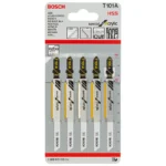 juego de hojas para caladora BOSCH T101A de 5 unidades para corte de acrílico y plástico