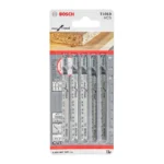 juego de hojas para caladora BOSCH T101D de 5 unidades para corte de aglomerado enchapado y madera