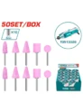 Set de accesorios para mini mototool Total Tools con puntas abrasivas de eje de 3 mm.