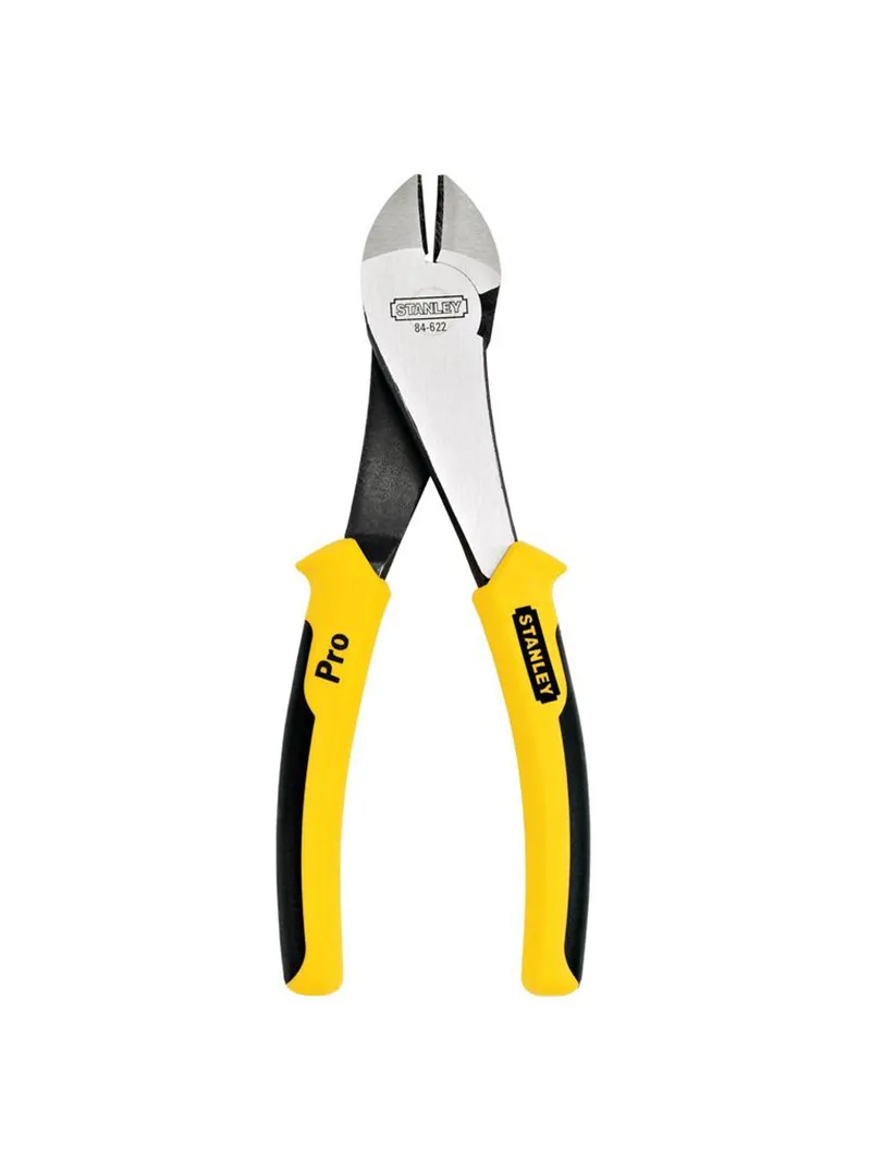 Alicate cortafrío lateral amarillo 8" Stanley Alicate cortafrío lateral Stanley de 8 pulgadas con mangos amarillos para cortar cables y alambres con precisión y alta resistencia.