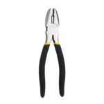 Alicate electricista universal Stanley de 7 pulgadas con acabado negro para corte, sujeción y doblado de cables.
