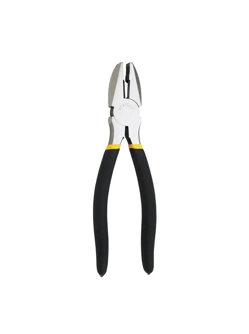 Alicate electricista universal negro 7" Stanley Alicate electricista universal Stanley de 7 pulgadas con acabado negro para corte, sujeción y doblado de cables.