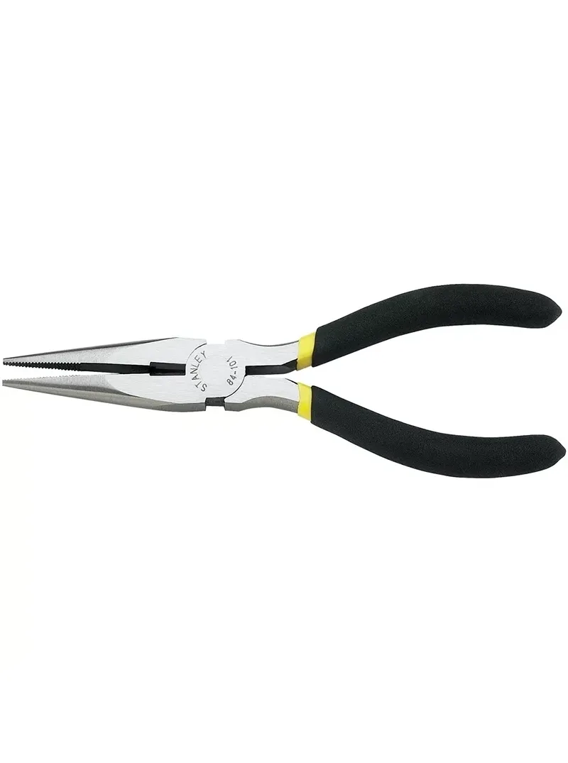 Alicate pinza de punta 6" Stanley Alicate pinza de punta Stanley de 6 pulgadas para sujetar, doblar y manipular alambres y piezas pequeñas con precisión.