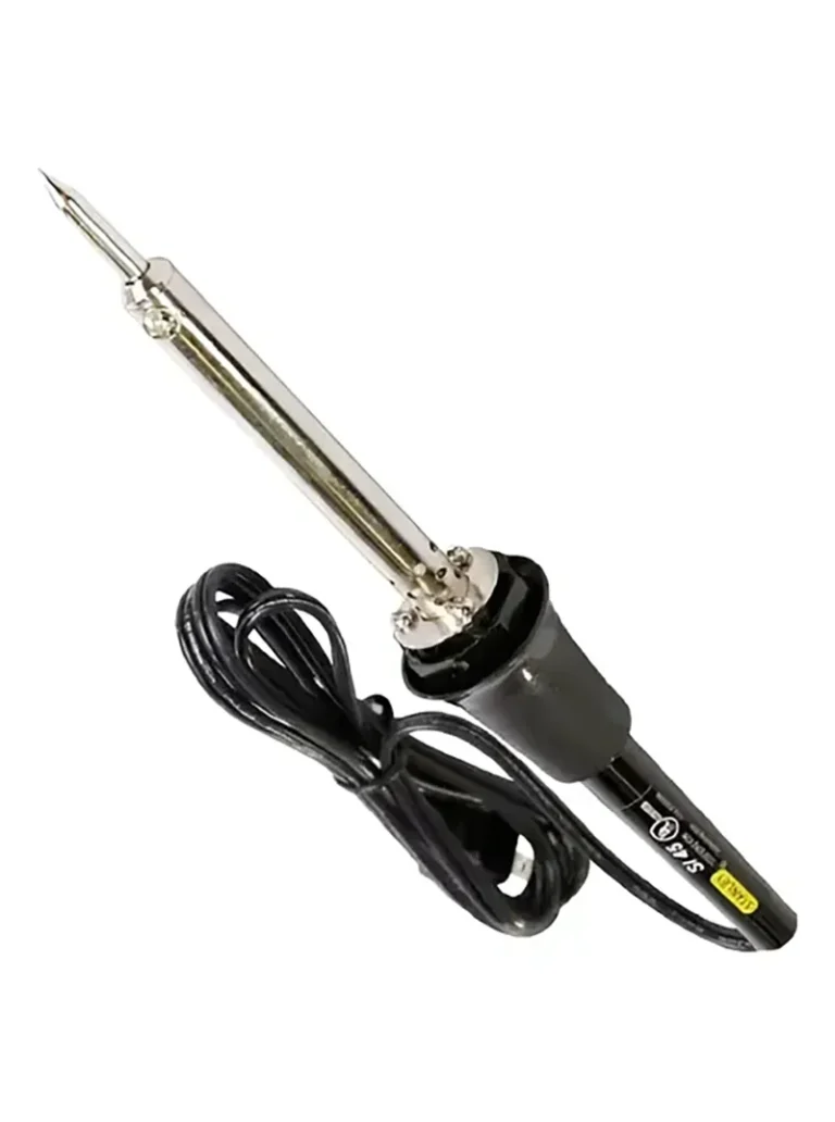 Cautín eléctrico Stanley SI30 de 30 W para soldadura de componentes electrónicos, cables y conexiones eléctricas.