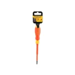 Destornillador pala Stanley STMT60164-LA de 5/32 x 4 pulgadas con aislamiento de 1000V para trabajos eléctricos seguros.