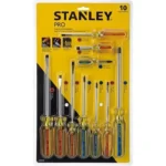 Juego de destornilladores Stanley STHT69172 de 10 piezas tipo pesado para trabajos de ajuste, mantenimiento y reparación.