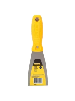 Espátula Stanley 28-082S de 2-1/2 pulgadas con mango plástico para aplicar masilla, adhesivos y realizar acabados.