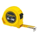 Flexómetro Stanley STHT30506-840 Tough Case de 8 metros para mediciones precisas en construcción, carpintería e instalación.