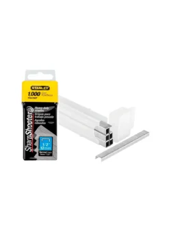 Grapa Stanley TRA708T de 1/2 pulgada para grapadoras manuales TR150 y TR250, ideal para trabajos de fijación en diferentes materiales.