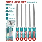 juego de 5 limas de acero TOTAL TOOLS THT918516 con mango ergonomico