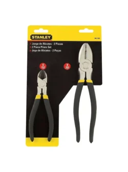Juego Stanley con 2 alicates y un cortafrío, ideal para sujetar, cortar y realizar trabajos de mantenimiento y reparación.