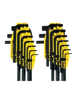 Juego de llaves Bristol Stanley de 20 piezas con medidas métricas de 1.5 a 10 mm y en pulgadas de 1/16" a 3/8" para ajuste de tornillos con hexágono interno.