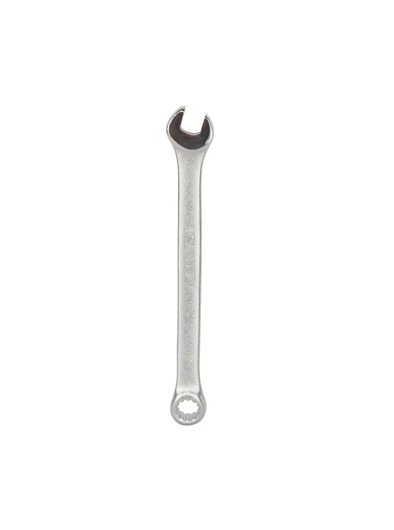 Llave combinada Basic 1/4" Stanley 46-840 Llave combinada Basic Stanley 46-840 de 1/4" para ajuste de tornillos y tuercas en trabajos de mecánica y mantenimiento.