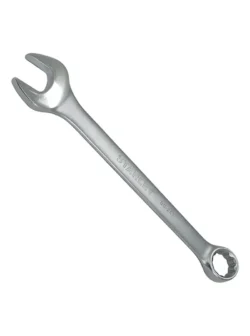Llave combinada Basic Stanley 25-840 de 15 mm para ajuste de tornillos y tuercas en trabajos de mecánica y mantenimiento.