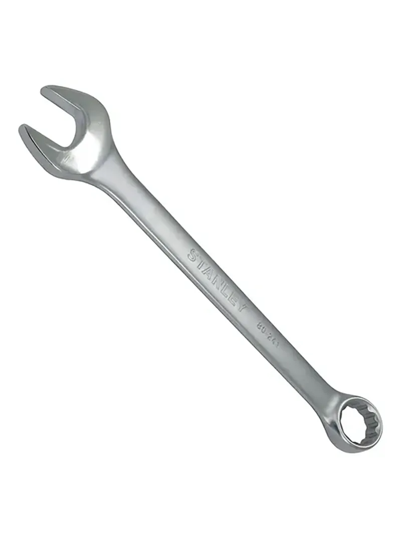 Llave combinada Basic 15 mm Stanley 25-840 Llave combinada Basic Stanley 25-840 de 15 mm para ajuste de tornillos y tuercas en trabajos de mecánica y mantenimiento.