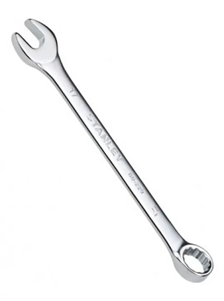 Llave combinada Basic Stanley 29-840 de 17 mm para ajuste de tornillos y tuercas en trabajos de mecánica y mantenimiento.