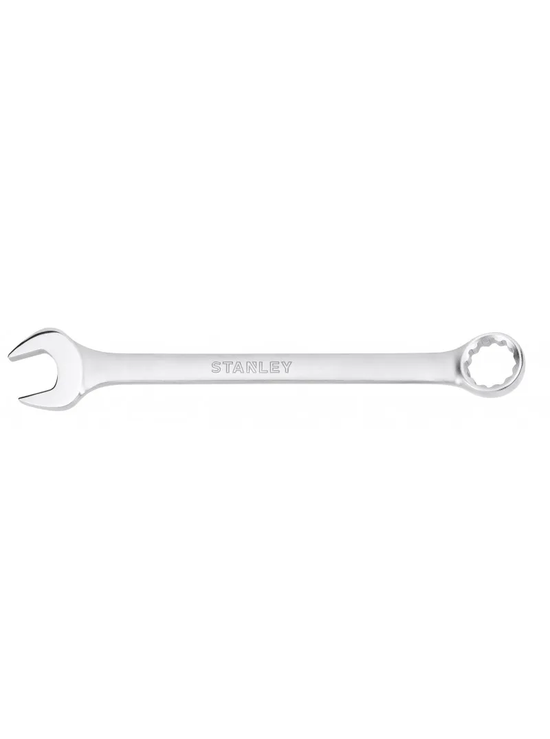 Llave combinada Basic 18 mm Stanley 31-840 Llave combinada Basic Stanley 31-840 de 18 mm para ajuste de tornillos y tuercas en trabajos de mecánica y mantenimiento.