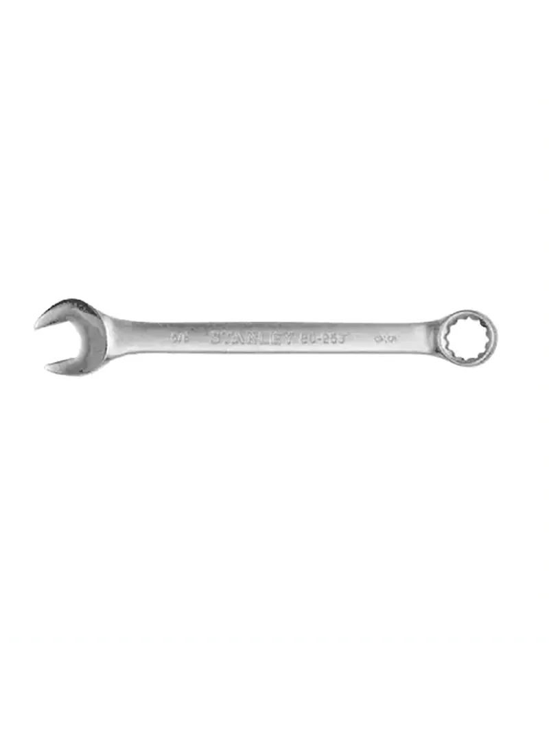 Llave combinada Basic 5/8" Stanley 53-840 Llave combinada Basic Stanley 53-840 de 5/8" para ajuste de tornillos y tuercas en trabajos de mecánica y mantenimiento.