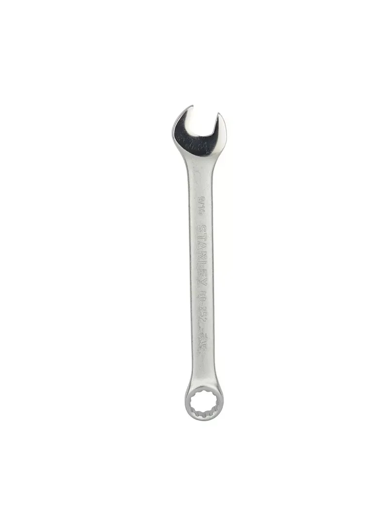 Llave combinada Basic 9/16" Stanley 52-840 Llave combinada Basic Stanley 52-840 de 9/16" para ajuste de tornillos y tuercas en trabajos de mecánica y mantenimiento.