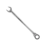 Llave combinada de rachet Stanley de 1/2" para ajuste rápido de tornillos y tuercas en trabajos de mecánica y mantenimiento.