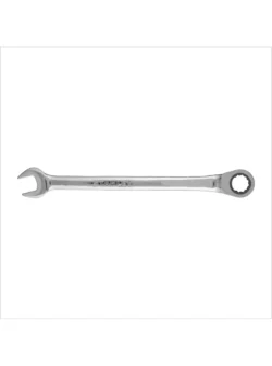 Llave combinada de rachet Stanley de 3/4" para ajuste rápido de tornillos y tuercas en trabajos de mecánica y mantenimiento.