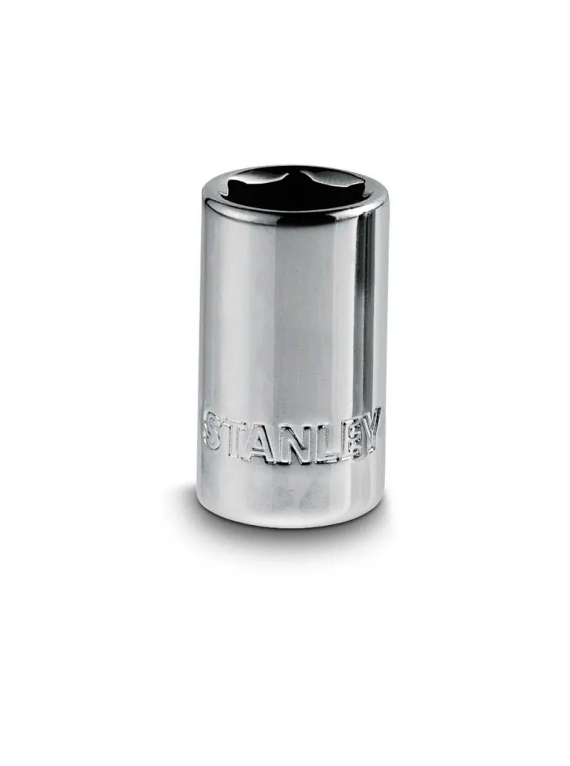 Llave copa corta CTE 1/4" hexagonal 10 mm Stanley Llave copa corta hexagonal Stanley de 10 mm con encastre de 1/4 pulgada para ajuste de tornillos y tuercas en trabajos mecánicos.