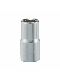 Llave copa corta Stanley 4-86-104 de 7 mm con encastre de 1/4 pulgada y diseño hexagonal para ajuste de tornillos y tuercas.