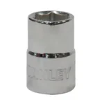Llave copa corta hexagonal Stanley de 11 mm con encastre de 3/8 pulgada para ajuste de tornillos y tuercas en trabajos mecánicos.