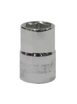 Llave copa corta hexagonal Stanley de 11 mm con encastre de 3/8 pulgada para ajuste de tornillos y tuercas en trabajos mecánicos.