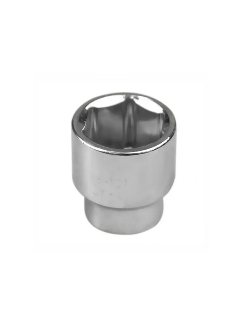 Llave copa corta CTE 3/8" hexagonal 18 mm Stanley Llave copa corta hexagonal Stanley de 18 mm con encastre de 3/8 pulgada para ajuste de tornillos y tuercas en trabajos mecánicos.