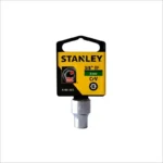 Llave copa corta hexagonal Stanley de 8 mm con encastre de 3/8 pulgada para ajuste de tornillos y tuercas en trabajos mecánicos.