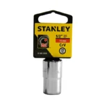 Llave copa estriada Stanley 4-86-546 de 14 mm con diseño de 12 puntos y encastre de 1/2 pulgada para trabajos mecánicos.