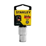 Llave copa hexagonal Stanley 4-86-512 de 12 mm con encastre de 1/2 pulgada para ajuste de tornillos y tuercas en trabajos mecánicos.