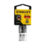 Llave copa hexagonal Stanley 4-86-515 de 15 mm con encastre de 1/2 pulgada para ajuste de tornillos y tuercas en trabajos mecánicos.