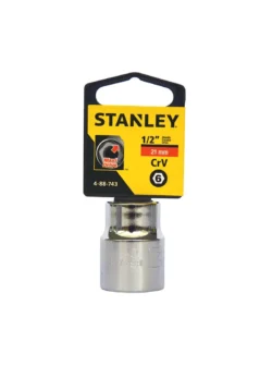 Llave copa hexagonal Stanley 4-88-743 de 21 mm con encastre de 1/2 pulgada para ajuste de tornillos y tuercas en trabajos mecánicos.