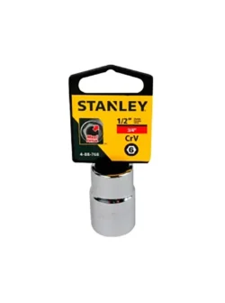 Llave copa hexagonal Stanley 4-88-768 de 3/4" con encastre de 1/2 pulgada para ajuste de tornillos y tuercas en trabajos mecánicos.