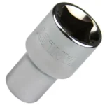Llave copa hexagonal Stanley 4-86-442 de 3/8" con encastre de 1/2 pulgada para ajuste de tornillos y tuercas en trabajos mecánicos.
