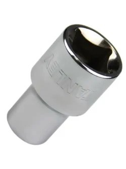 Llave copa hexagonal Stanley 4-86-442 de 3/8" con encastre de 1/2 pulgada para ajuste de tornillos y tuercas en trabajos mecánicos.