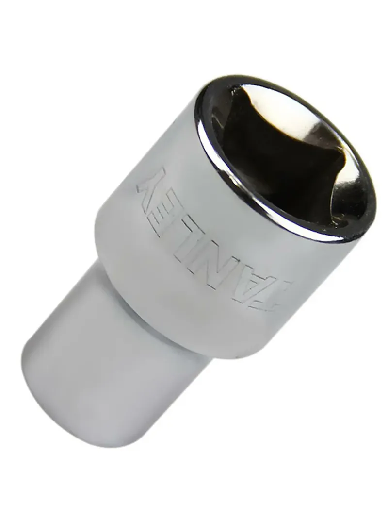 Llave copa hexagonal CTE 1/2" 3/8" Stanley 4-86-442 Llave copa hexagonal Stanley 4-86-442 de 3/8" con encastre de 1/2 pulgada para ajuste de tornillos y tuercas en trabajos mecánicos.