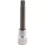 Llave copa multiestría Spline Stanley con encastre de 1/2 pulgada para ajuste de tornillos y tuercas de múltiples perfiles.