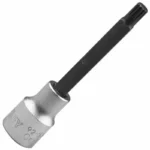 Llave copa multiestría Spline Stanley con encastre de 1/2 pulgada para ajuste de tornillos y tuercas de múltiples perfiles.