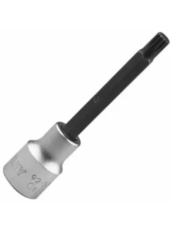 Llave copa multiestría Spline Stanley con encastre de 1/2 pulgada para ajuste de tornillos y tuercas de múltiples perfiles.