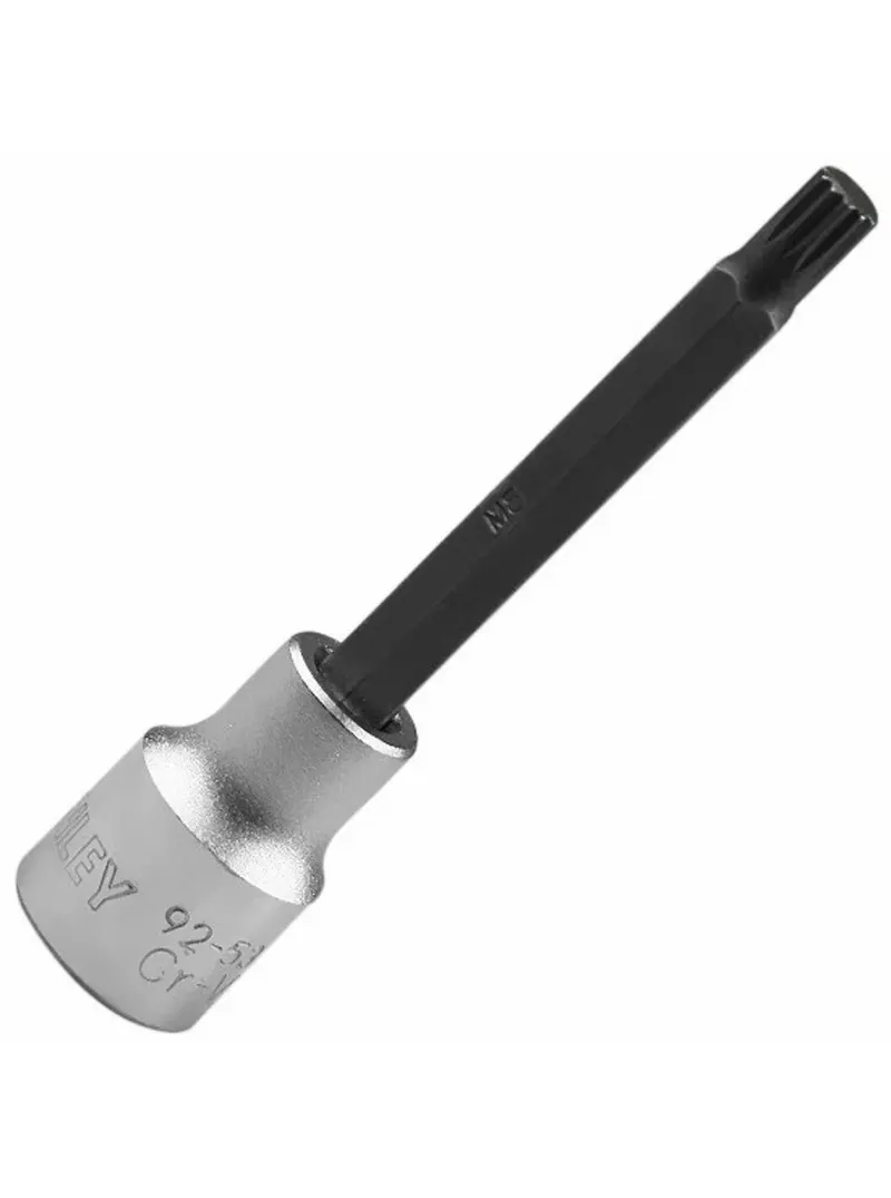 Llave copa multiestría Spline CTE 1/2" Stanley Llave copa multiestría Spline Stanley con encastre de 1/2 pulgada para ajuste de tornillos y tuercas de múltiples perfiles.
