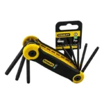 Juego de llaves Torx tipo navaja Stanley 69-266 de 8 piezas en medidas T9 a T40 para ajustes y trabajos de mantenimiento.