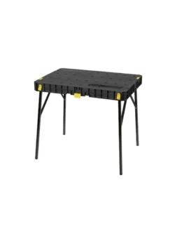Mesa de trabajo plegable Stanley STST11552 con superficie resistente para sujeción de piezas y trabajos de reparación, montaje y bricolaje.