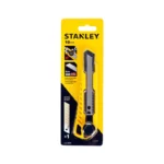 Navaja bisturí retráctil Stanley 10-418S con bloqueo pesado para cortes precisos en diferentes materiales.